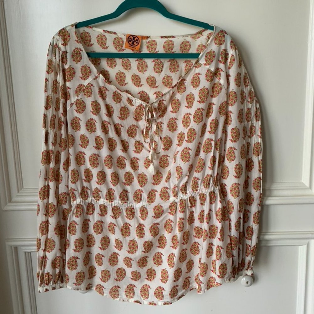 Tory Burch Evelina Floral Tunic Top